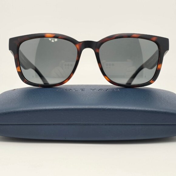 *SOLD* Cole Haan CH8003 215 Matte Tortoise Frame Polarized Green Lens Sunglasses - Picture 1 of 16